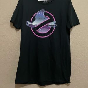 Ghostbuster Tee, Small, black with ghost logo